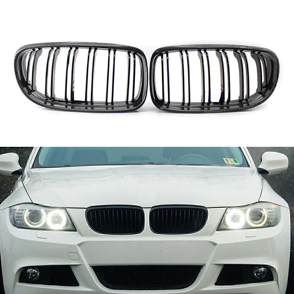 Double Slat Front Kidney Grille for BMW E90 E91 325i 328i 335i (2009–2012)