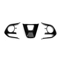 Steering Wheel Trim Cover Frame 3 x For Toyota Corolla (2019-2024) Glossy Black