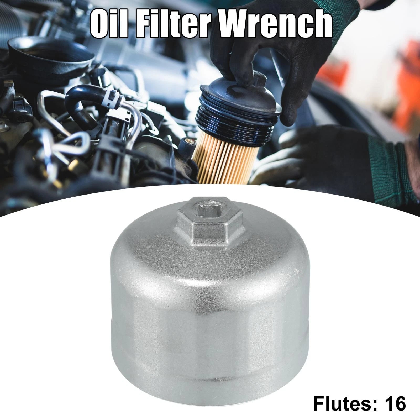86mm 16 Flutes Oil Filter Wrench for BMW Volvo 