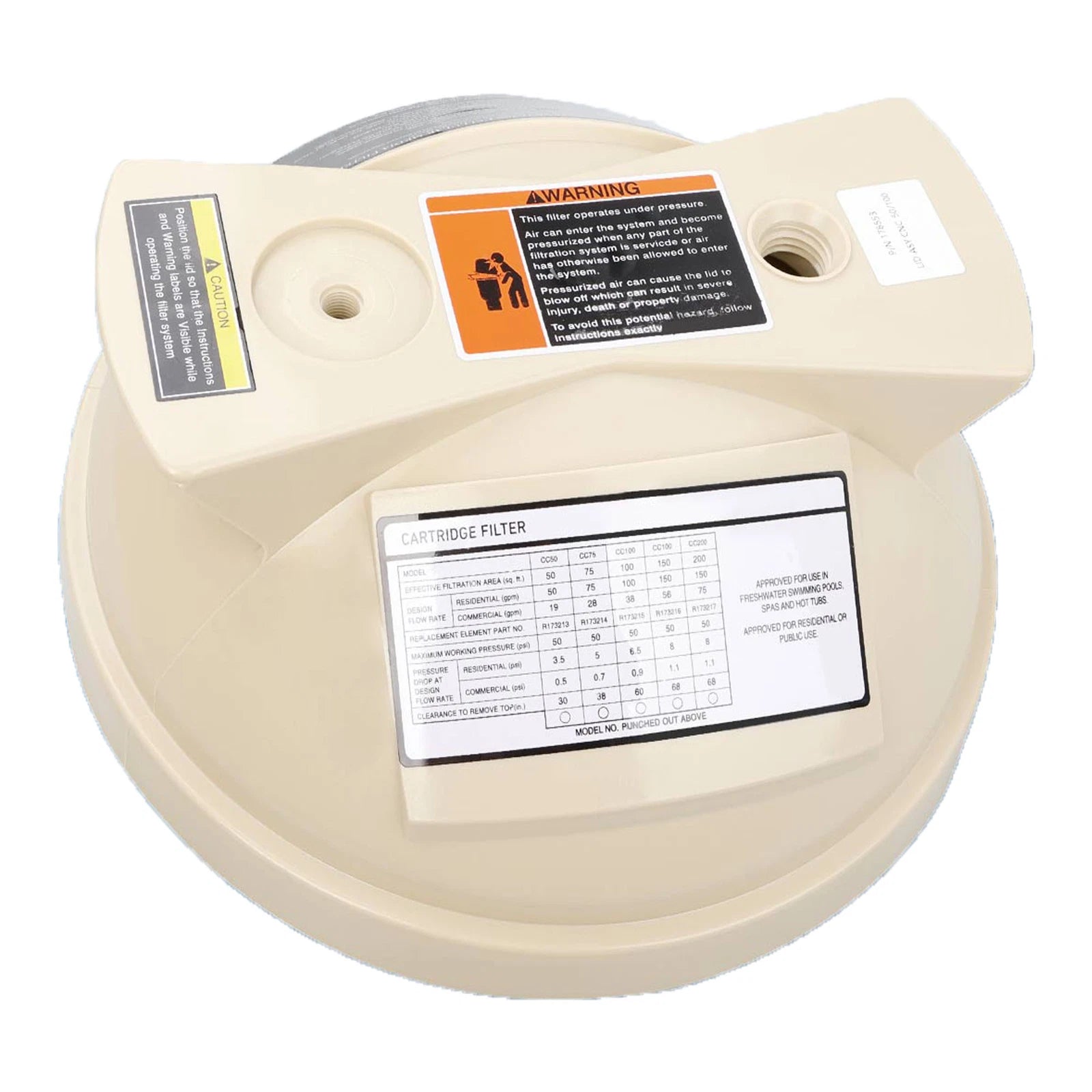 Pool Filter Cover Lid for Pentair Clean & Clear Predator 50 100 125