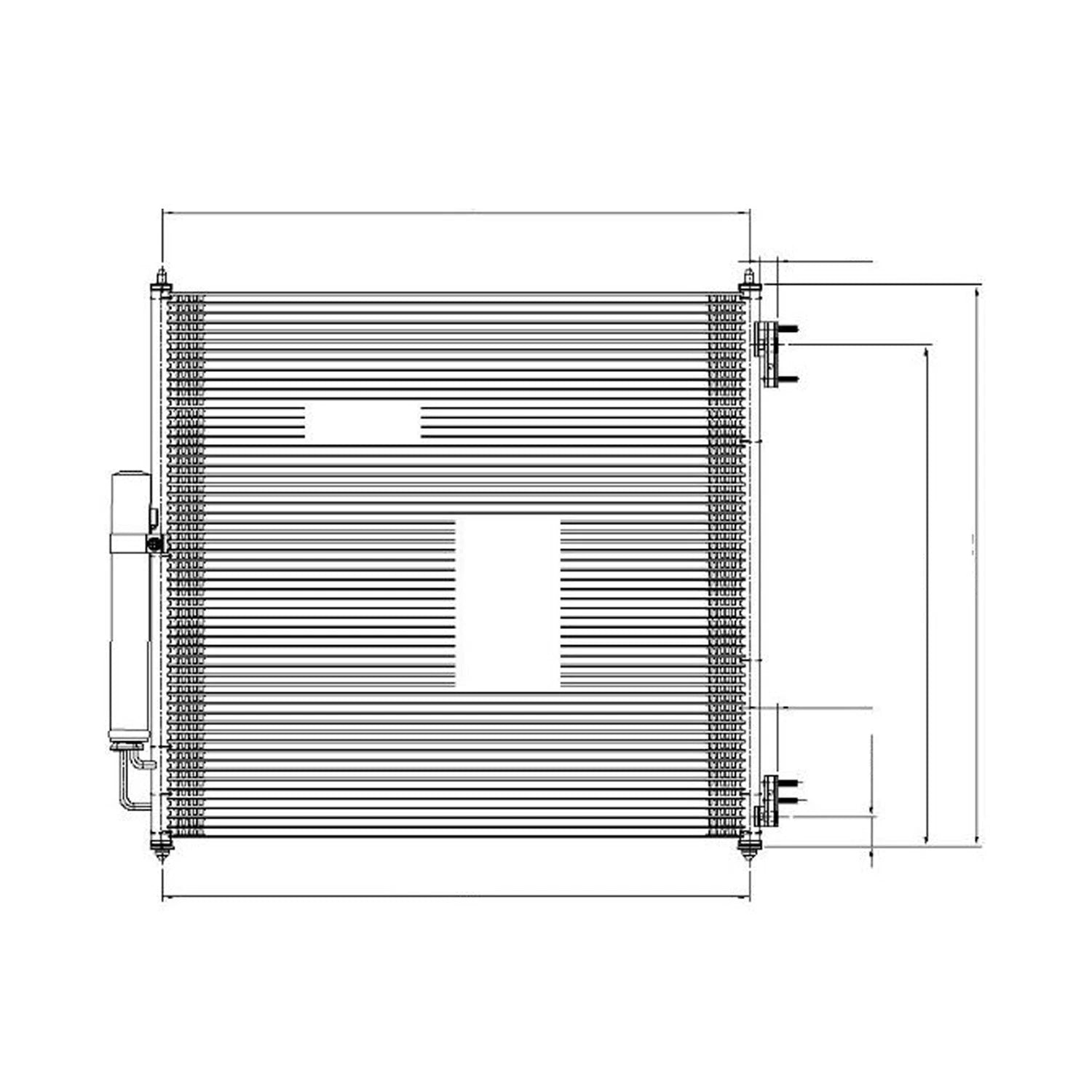 Replacement A/C Condenser w/Transmission Oil Cooler (See compatibility Chart)