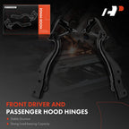 2Pcs Steel Hood Hinge for BMW X3 X4 (2018–2023)