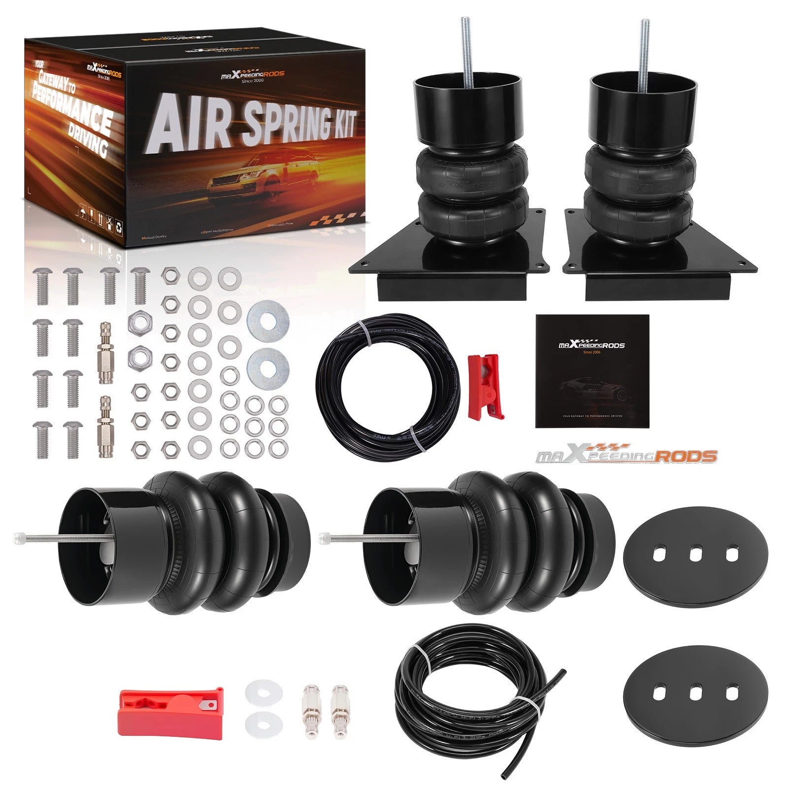 Air Ride Suspension Bags Bracket Kit for Chevrolet Malibu (1964–1972)