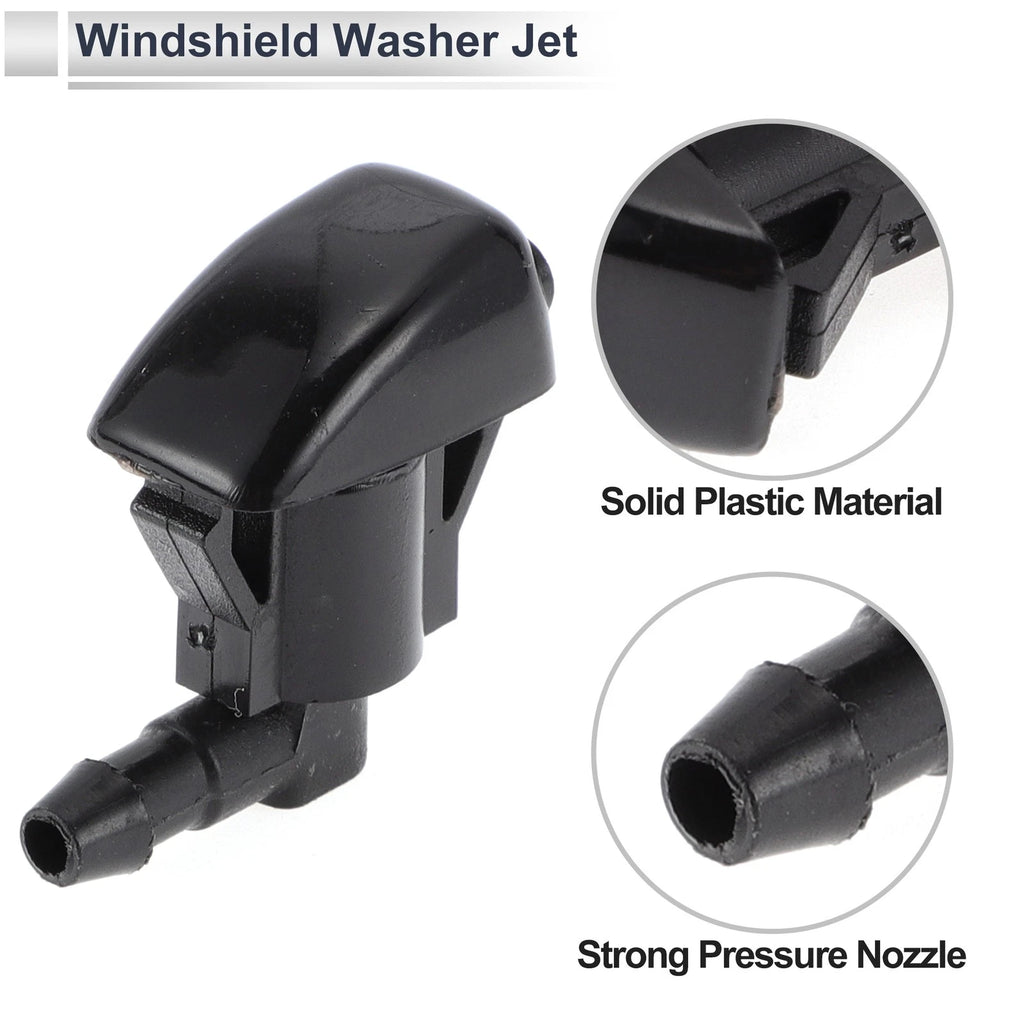 Set of 6 Windshield Washer Nozzles w/ Hose Connector for Toyota
