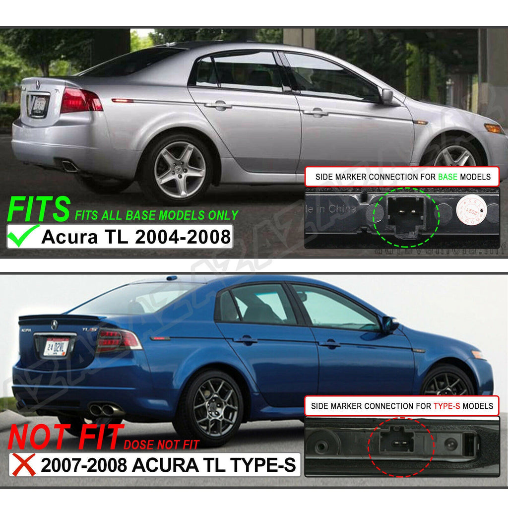 Smoked LED Side Marker Lights for Acura TL (2004–2008)