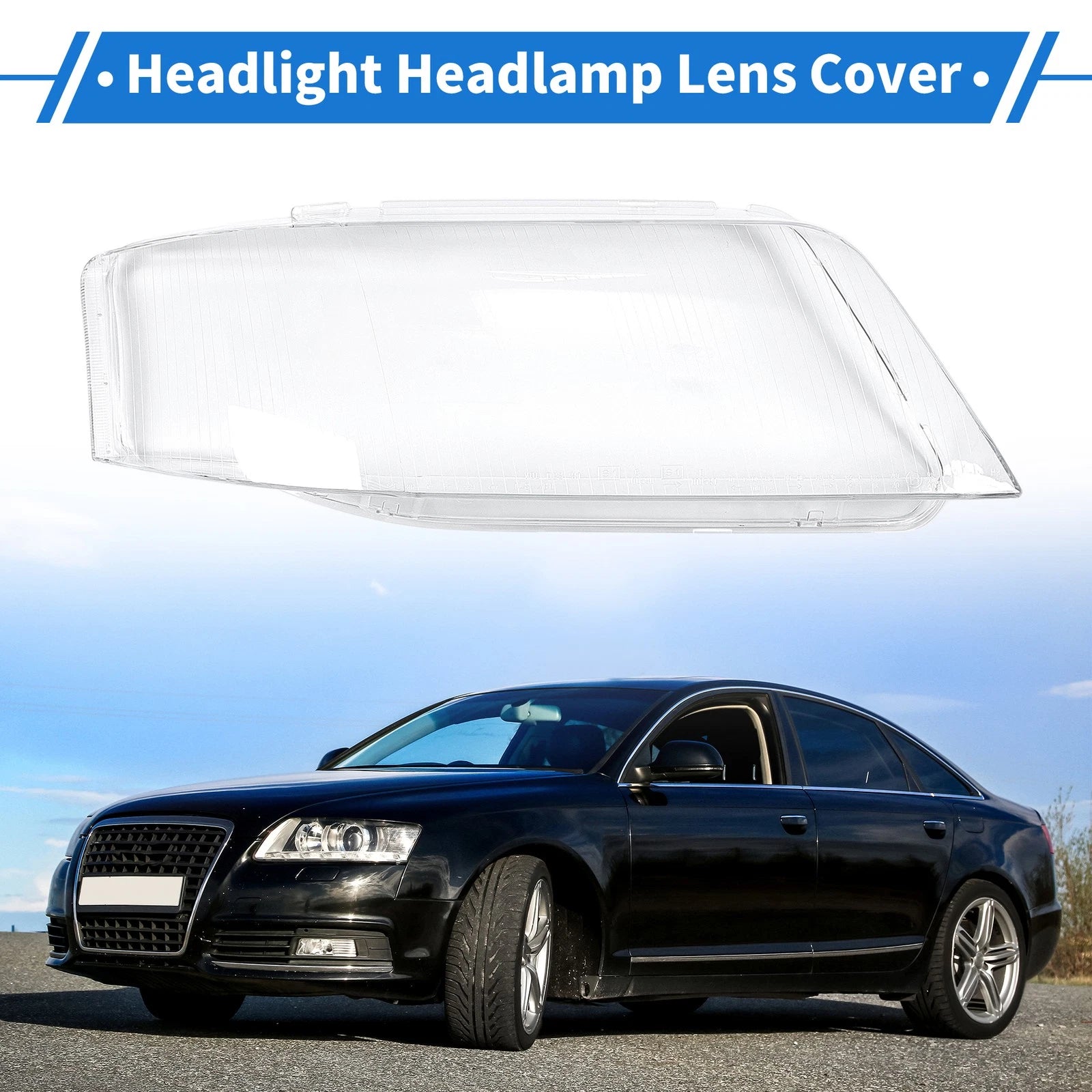 Headlight Lens Cover for Audi A6 (1998–2002) 1 Pc Clear