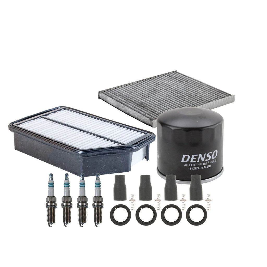 Set of 4 Denso NGK Iridium Spark Plugs & Boots for Sportage Tucson