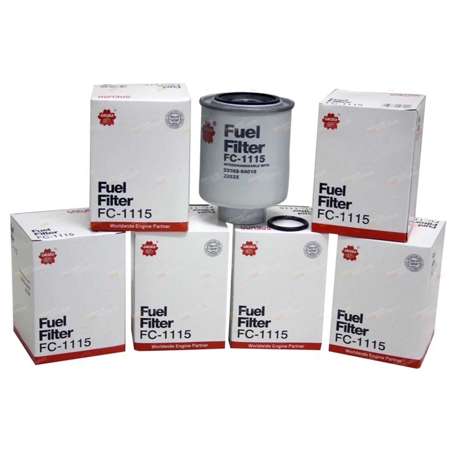 Pack of 6 Fuel Filter for Ryco Z252X