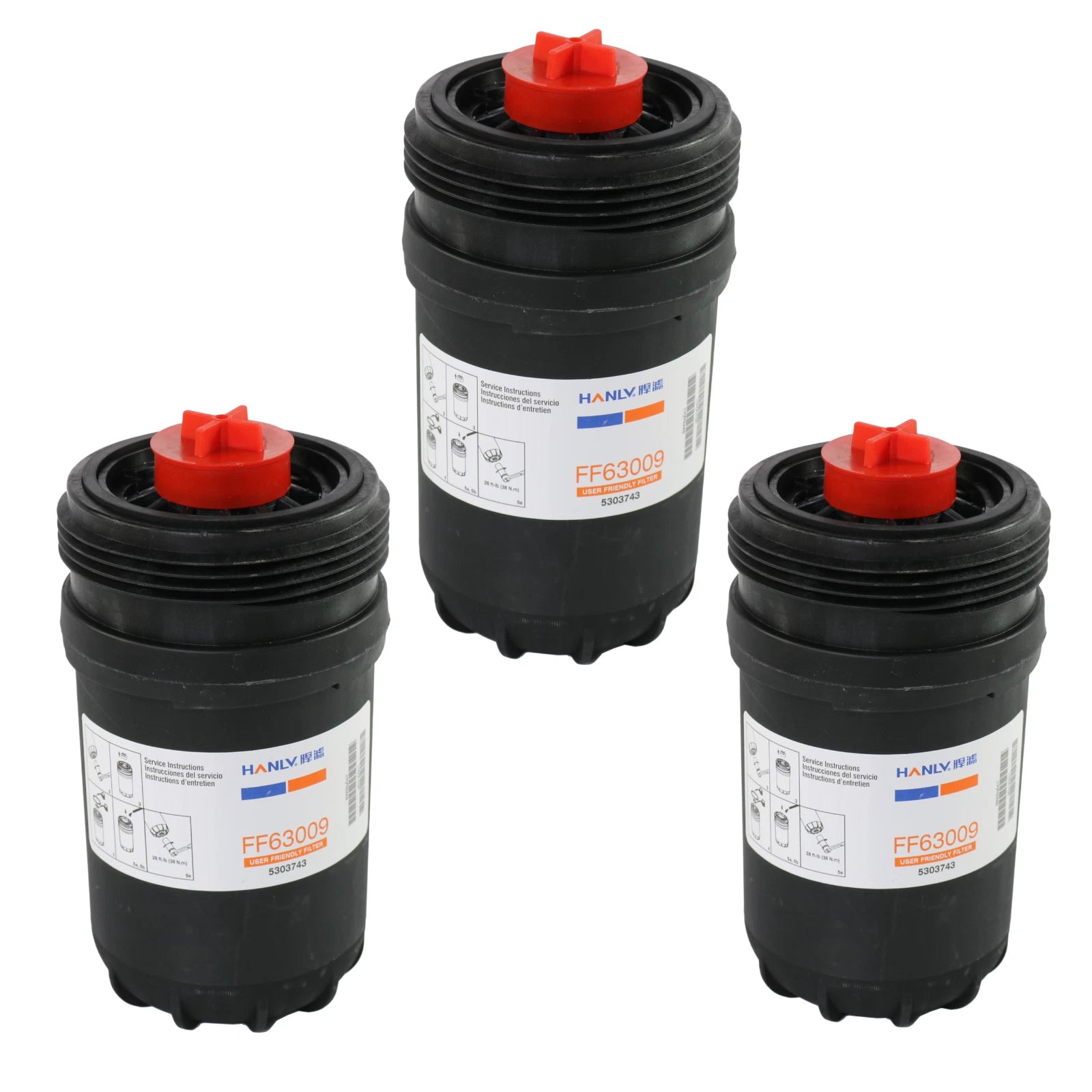 Fuel Filter for Cummins Engines (Pack of 3)