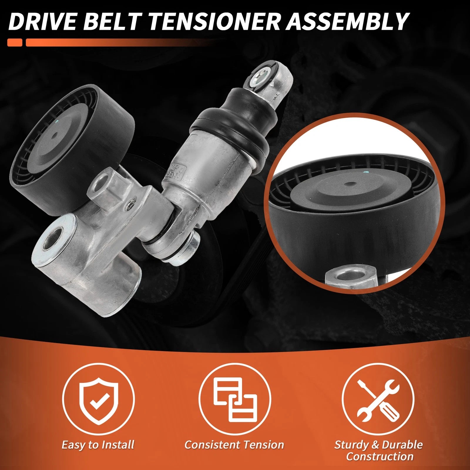 Set of 1 Drive Belt Tensioner Kit for Hyundai Azera (2006–2011) 39104