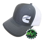 Cummins Trucker Hat Mesh Snapback Charcoal Grey/White