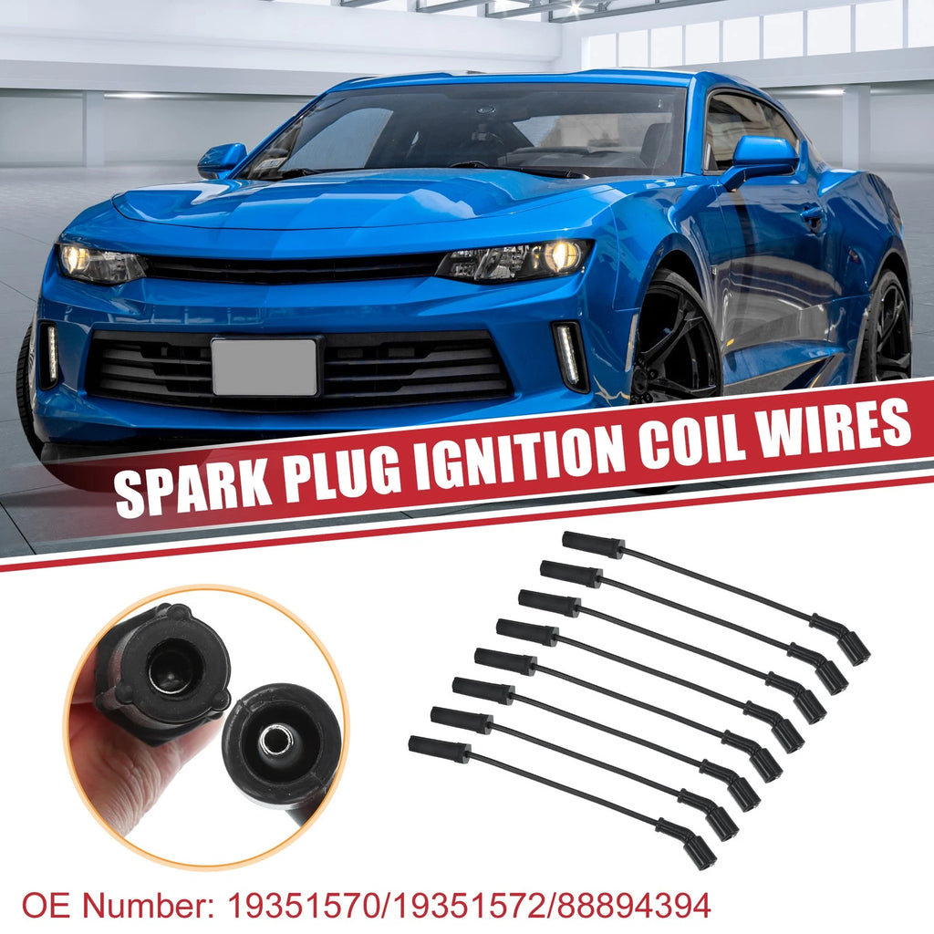8pcs Spark Plug Wire Ignition Coil Cable No. 19351570 for Chevrolet Camaro Tahoe (2010–2015)