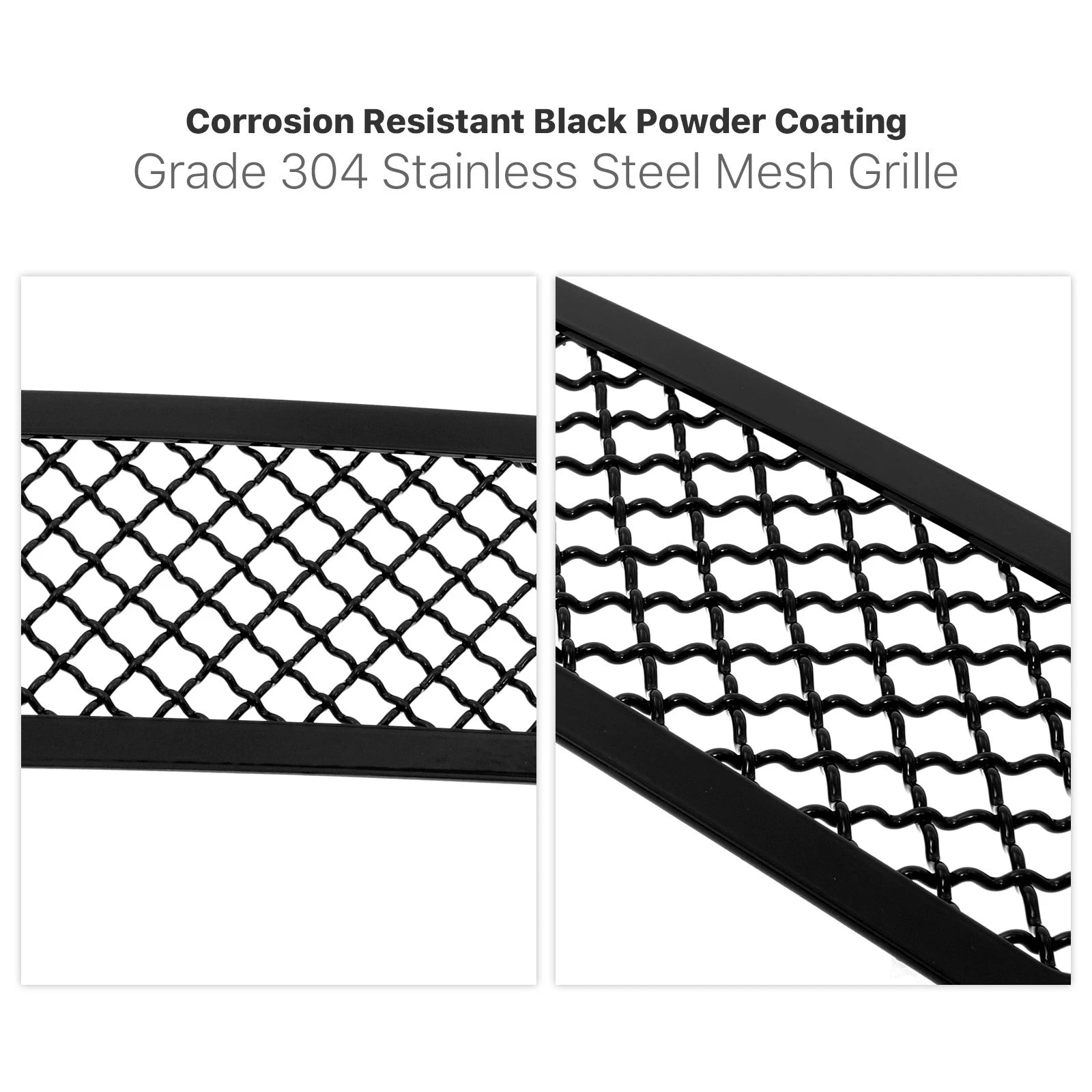 Lower Bumper Grille Insert for Ford F-150 (2021-2023) Black Mesh Stainless