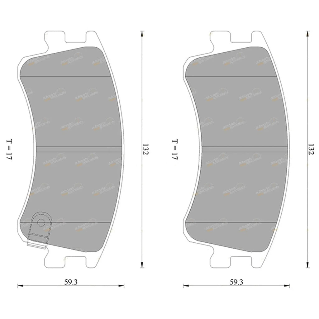 Front Disc Brake Pad Set for Mazda 6 GY (2002 - 2008)