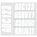 4X Boat Registration Numbers & Letters Decal Stickers 3" White