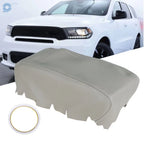 Center Console Lid Armrest Cover for Dodge Durango (2011–2019) Leather Gray