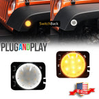 LED Side Marker DRL Front Fender Lights for Jeep Wrangler JK (2007–2018)