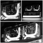 Pair of J-Halo LED DRL Chrome/Amber Headlight Bumper Lamps for Chevy Silverado (2003–2007)