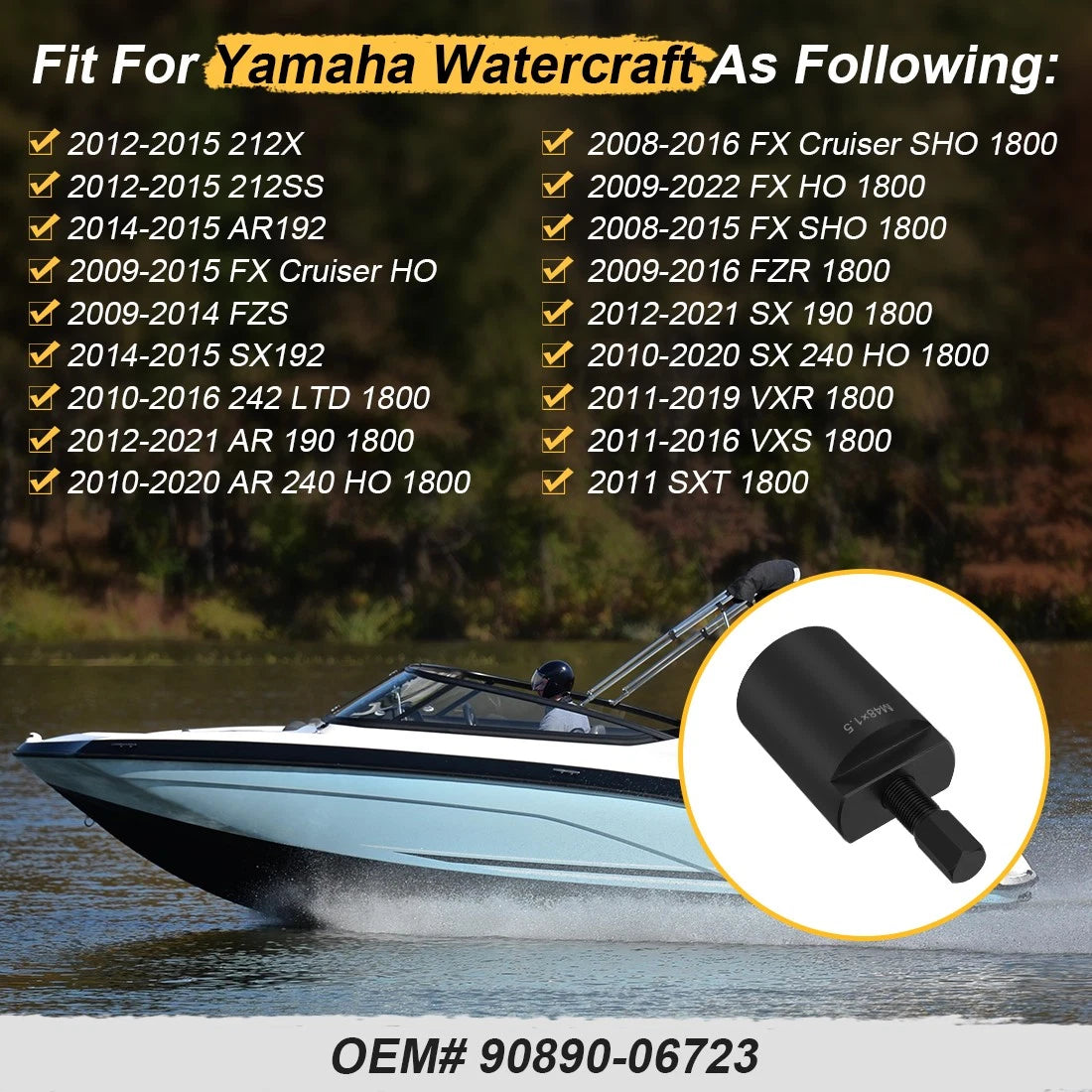 Flywheel Puller 48mm for Yamaha WaveRunner FX HO 1800 (2009–2022) 90890-06723