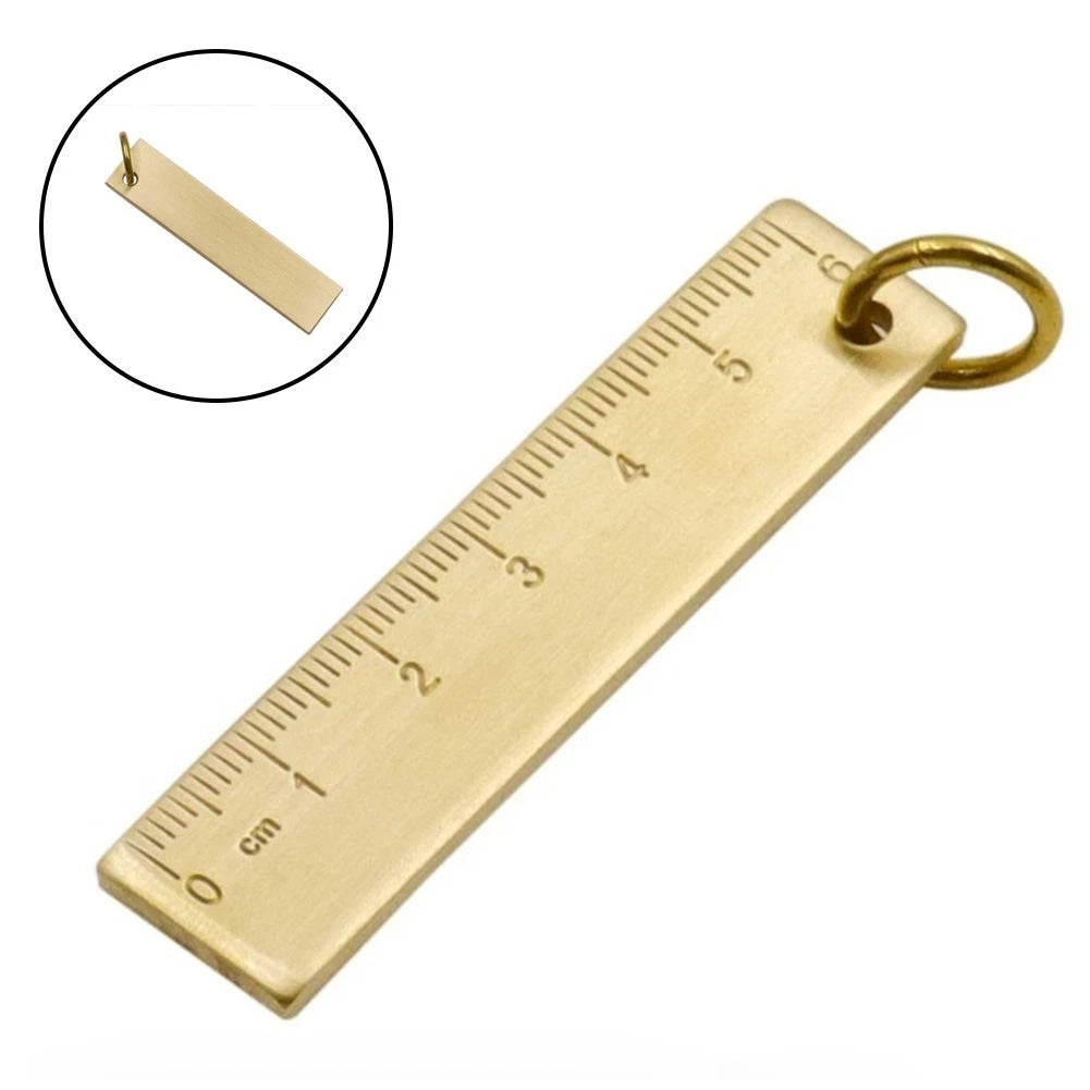 Copper Ruler 6cm Thickened 3mm for Key Pendant