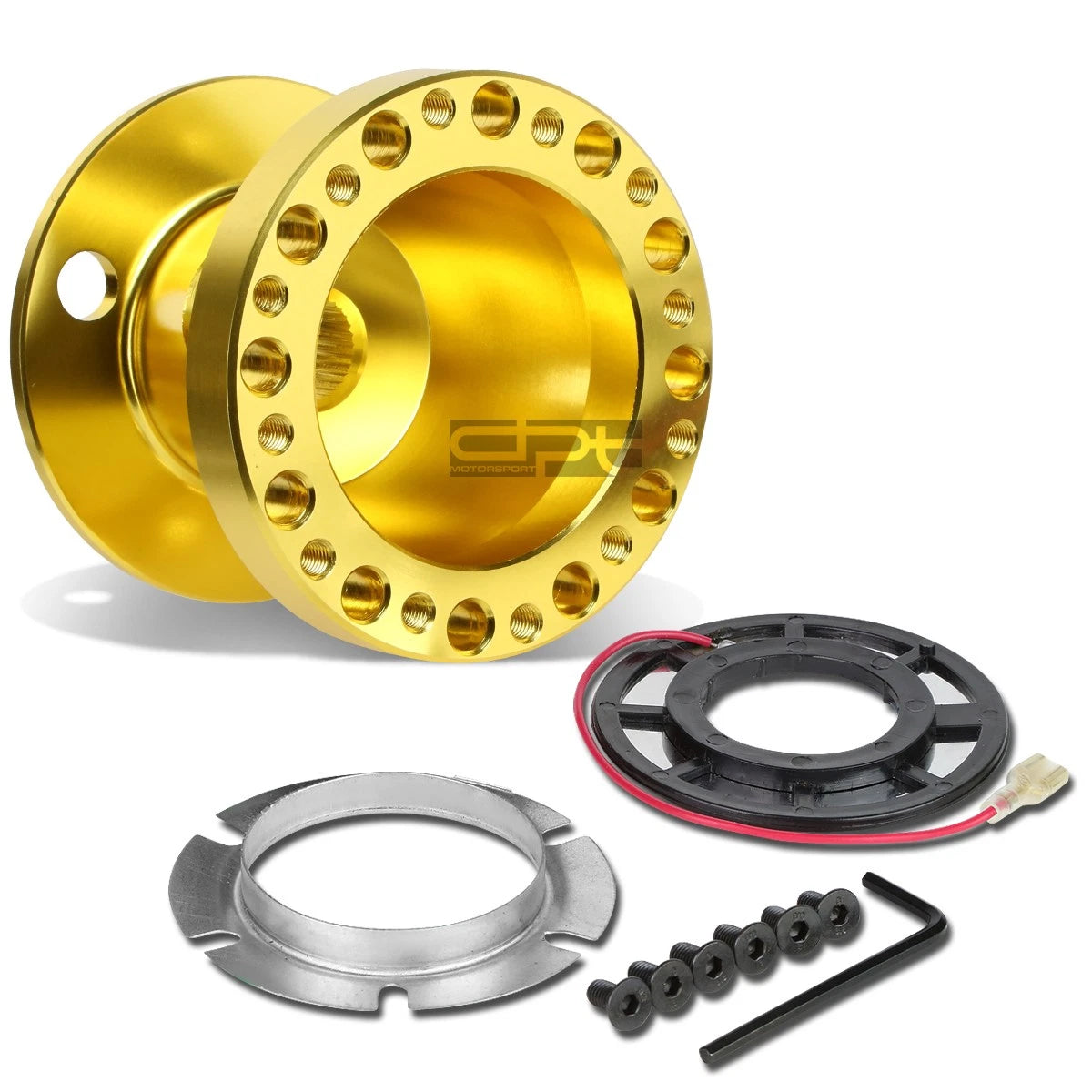 6-Hole Hub Adaptor for Mitsubishi Eclipse/Lancer (1G 2G) Gold Aluminum