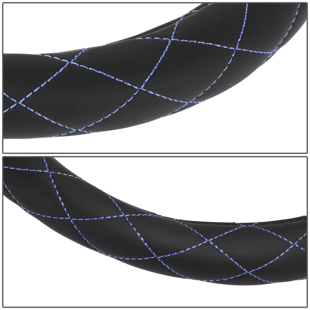 Steering Wheel Cover for Universal Fit (14.5"-15", Blue, Matte Grain)