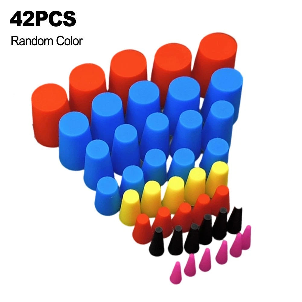 45pcs Silicone Rubber Tapered Kit for High Temp Coating (116 to 34 Inch)