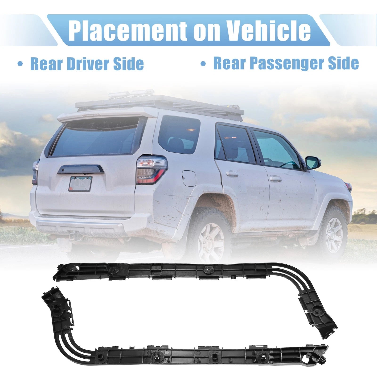 1 Pair Rear Bumper Mounting Support Bracket 52156-35050 for Toyota 4Runner (1996–2002)