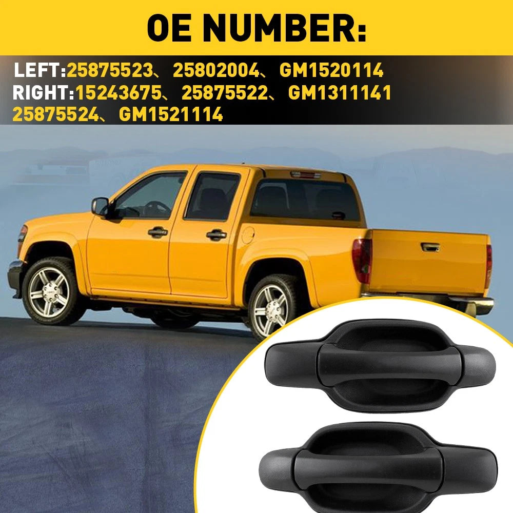 Exterior Rear Door Handle Set for Chevrolet Colorado GMC Canyon (2004-2012)