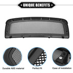 Front Grille Assembly for Dodge Ram 1500 2009-2010 Durable Matte Black
