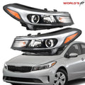 Headlight Halogen for Kia Forte Sedan (2017–2018) with Bulbs