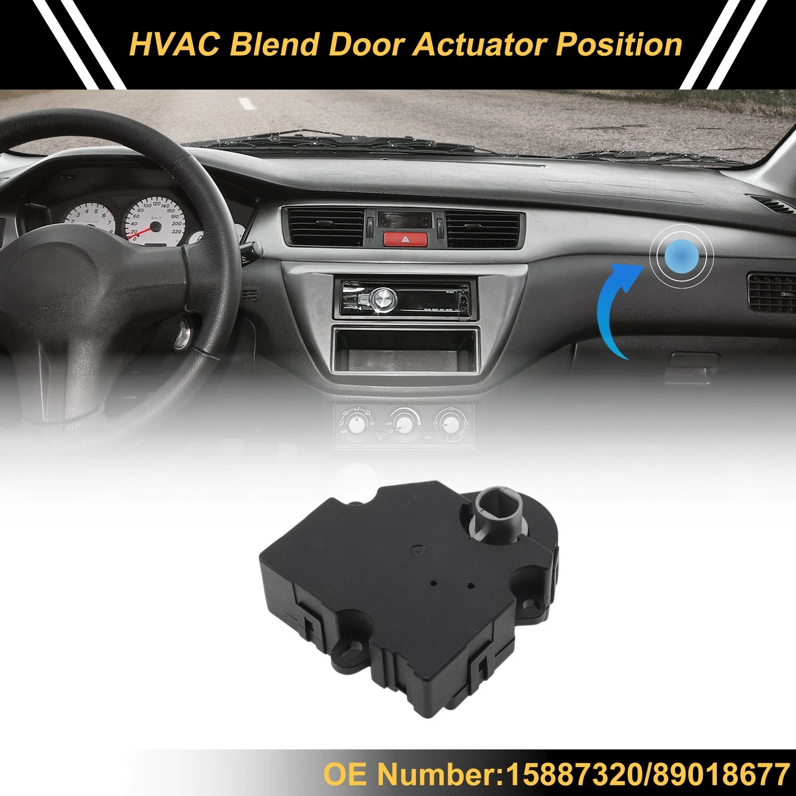 HVAC Heater Blend Door Actuator for Chevrolet Trailblazer EXT (2003–2004) No.15887320