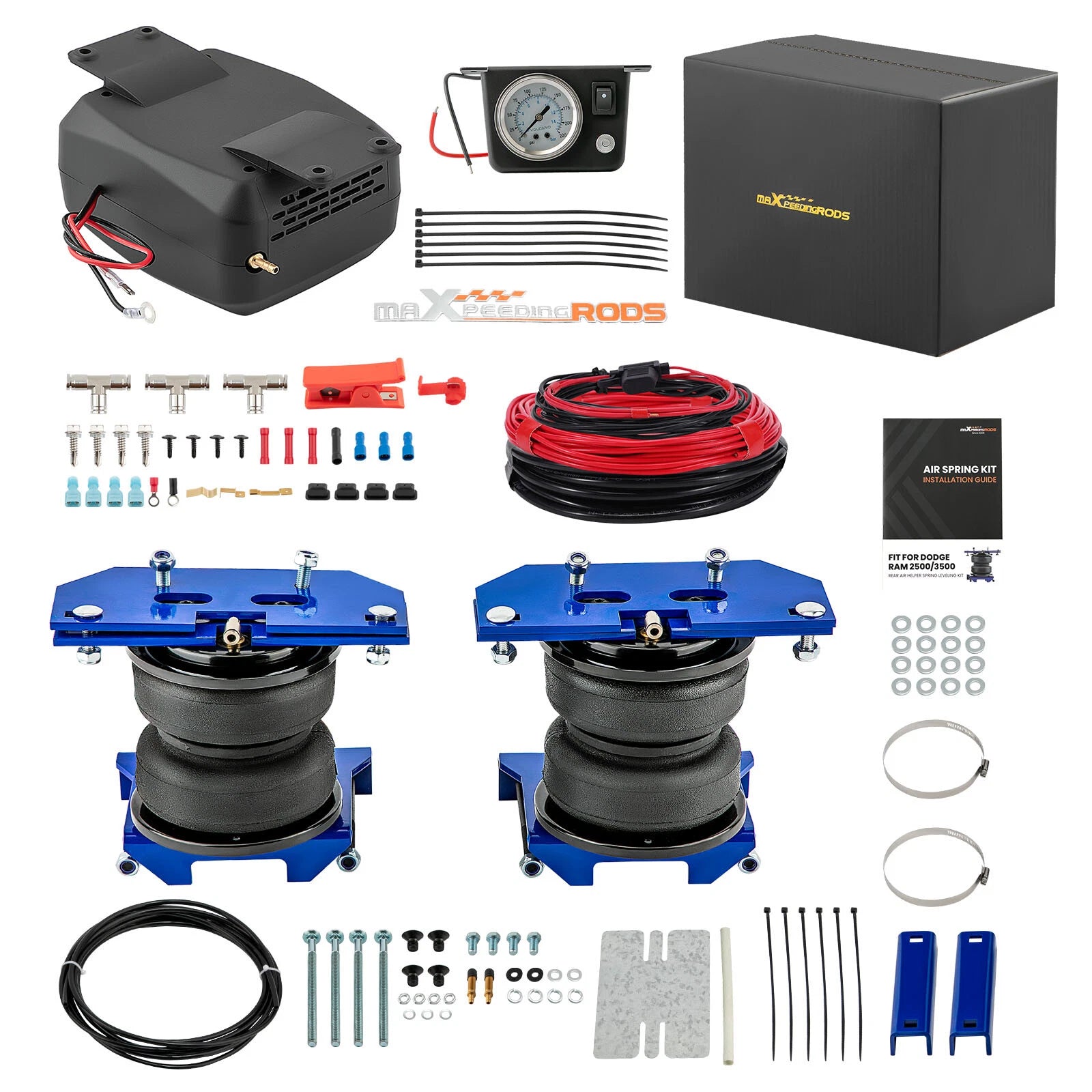 Air Suspension Kit with Wireless Compressor for Dodge Ram 2500/3500 (2010–2023)