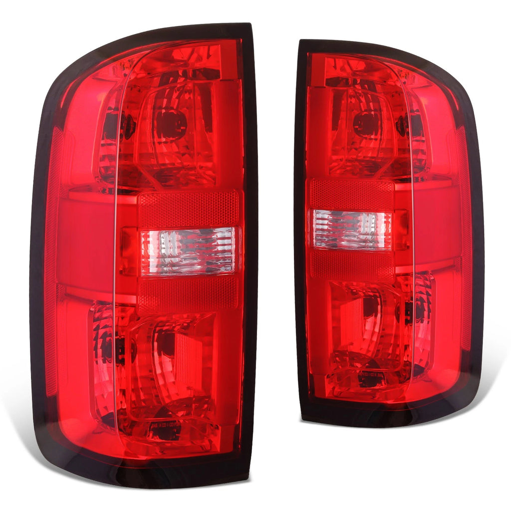 Chrome Housing Red Lens Tail Lights for Chevy Colorado (2015–2022)