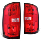 Chrome Housing Red Lens Tail Lights for Chevy Colorado (2015–2022)