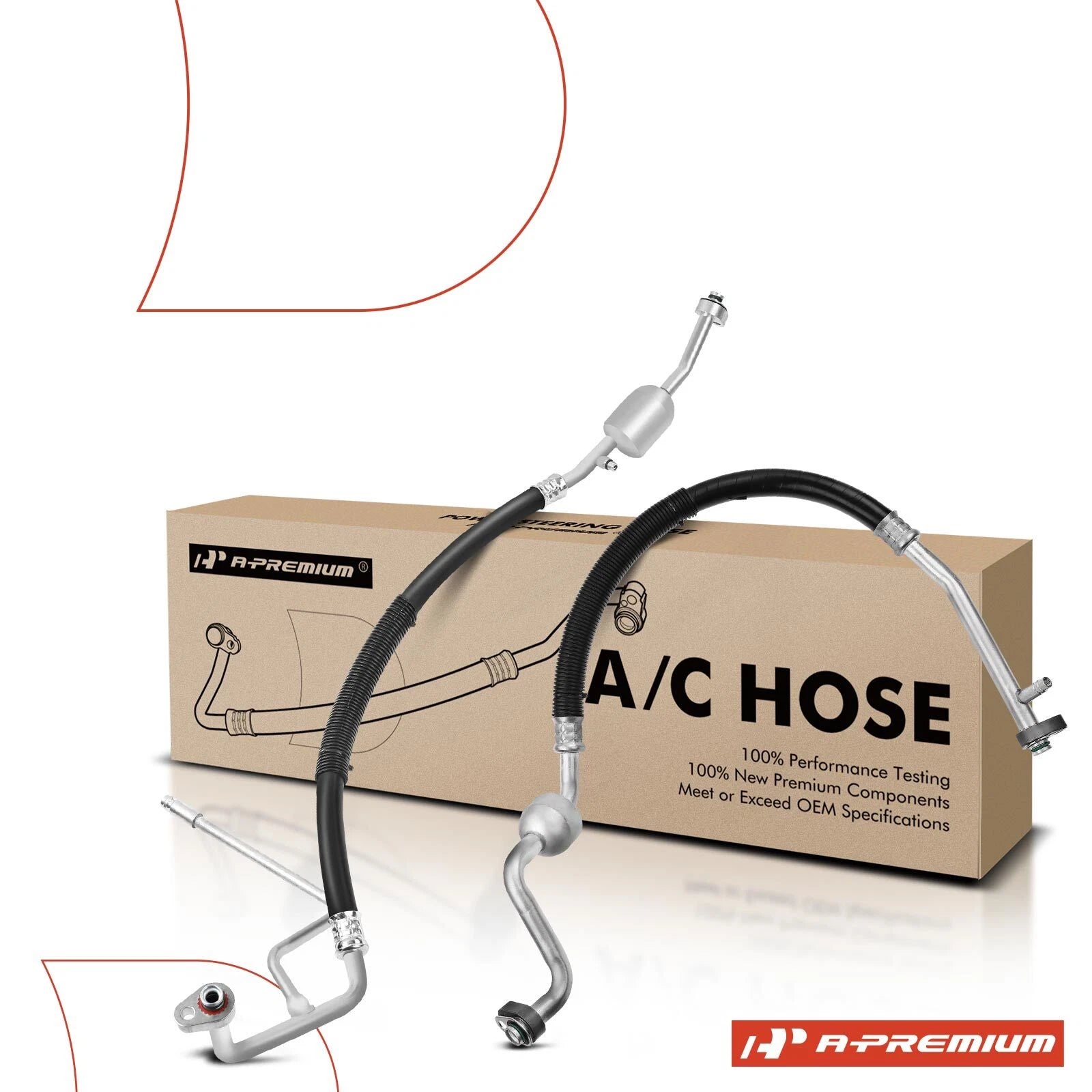 Set of 2 Discharge & Suction Hoses for Ford F-250 F-350 F-450 F-550