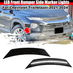 Smoked White LED Front Bumper Side Marker Light for Chevrolet Trailblazer (2021–2024)