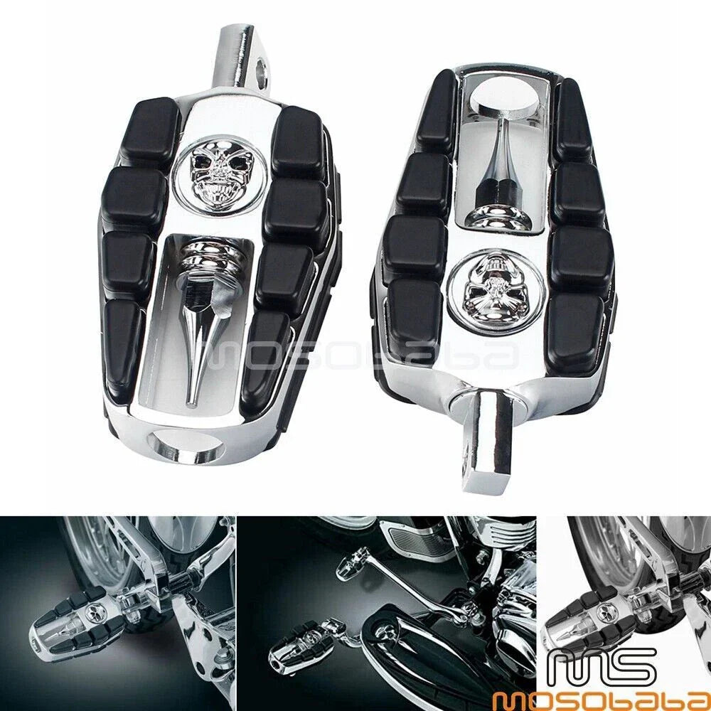 Zombie Skull Style Foot Pegs for Harley Dyna FLH (Universal)