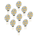 10 x DC12V G4 5050 SMD 6 LED Bulbs Warm White for Car