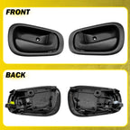 Set of 4 Black Inside Inner Door Handles for Toyota Corolla Prizm (1998–2002)