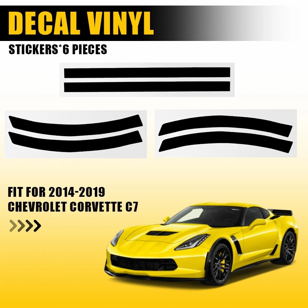 Complete Reflector Kit Blackout Vinyl Overlay for Chevrolet C7 Corvette (2014–2019)