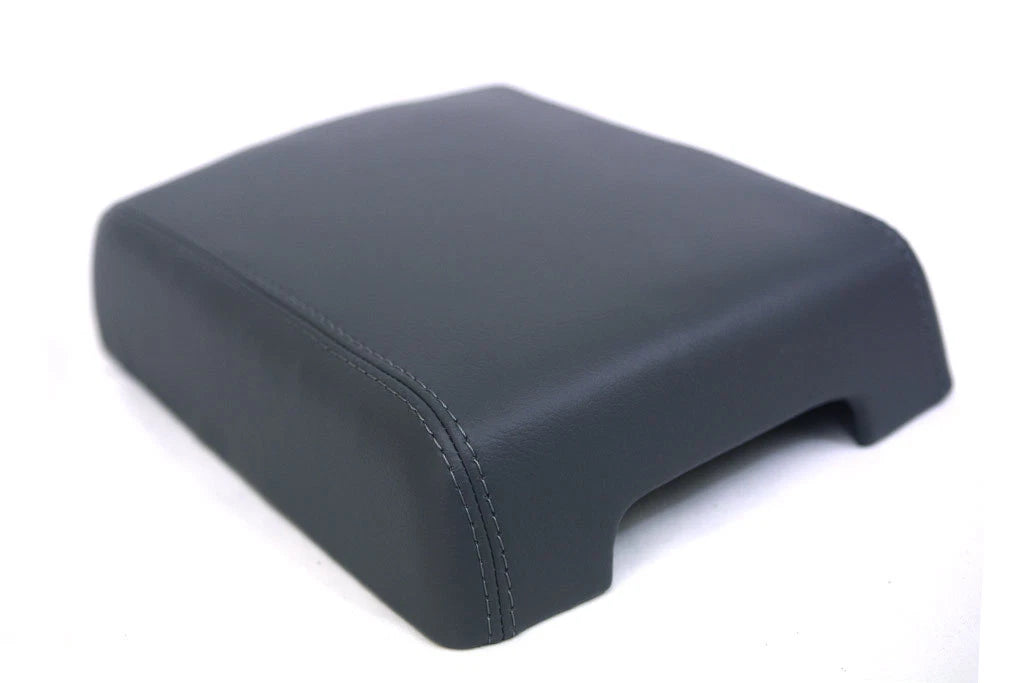 Center Console Armrest Cover for VW Touareg (2004–2010) Dark Gray Leather