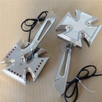 Chrome LED Turn Signal Integrated Mirror for Harley Electra Sportster