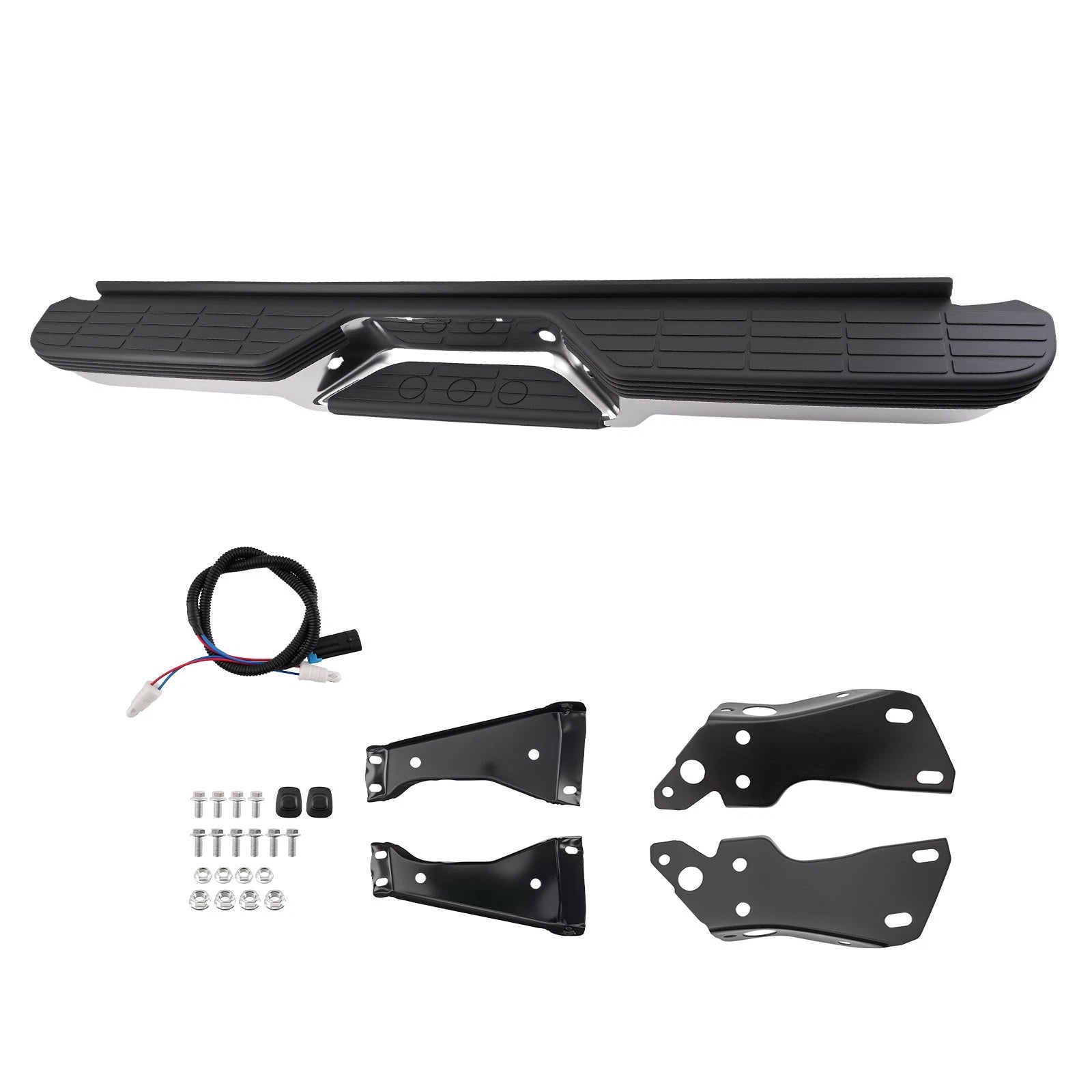 Rear Bumper Assembly for Chevrolet K2500 (1988–2000) GM1101111 Chrome