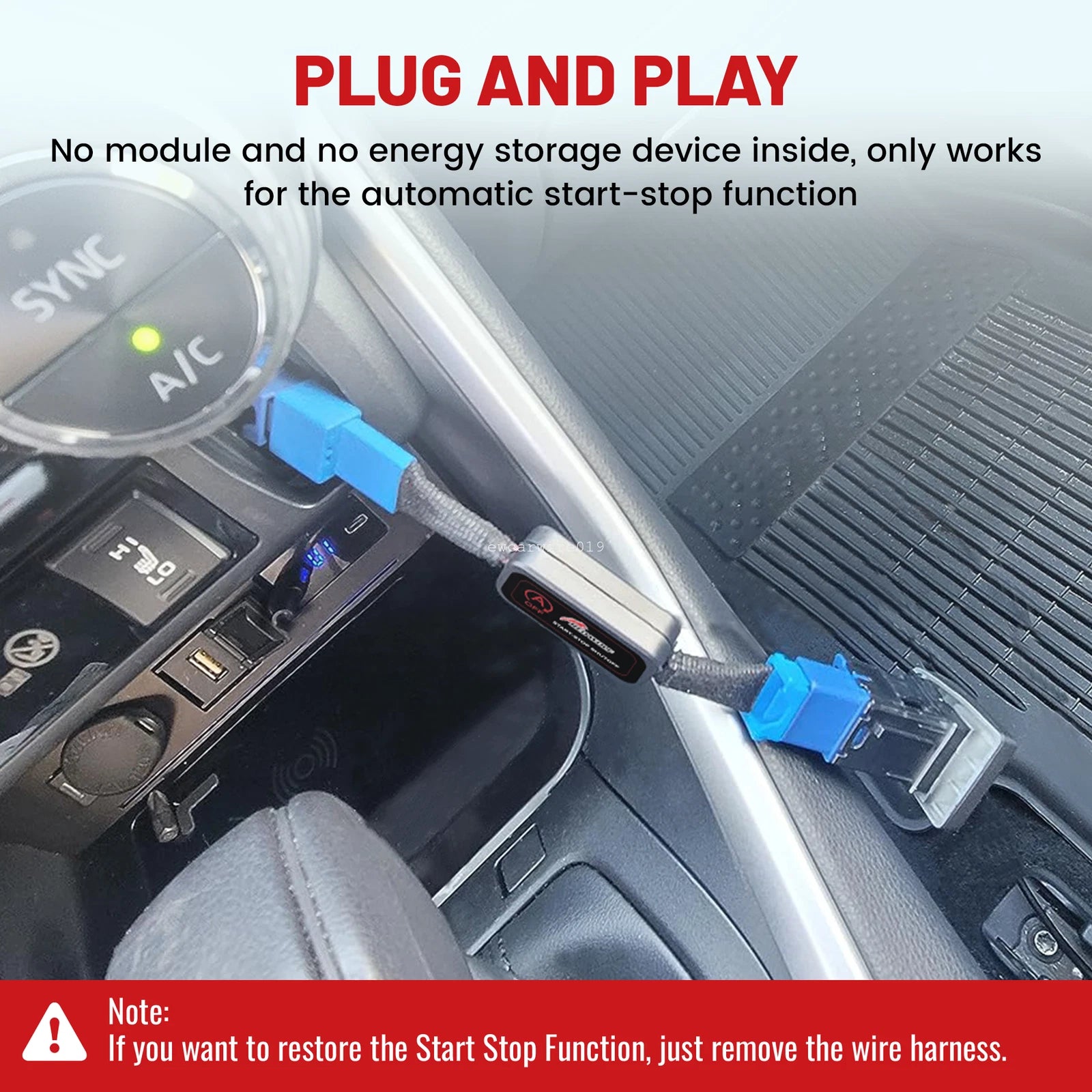 Auto Start Stop Deactivating Eliminator Wiring Adapter for Toyota RAV4 (2020–2024)