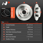 Front & Rear Disc Rotors & Brake Pads for Chevrolet Camaro