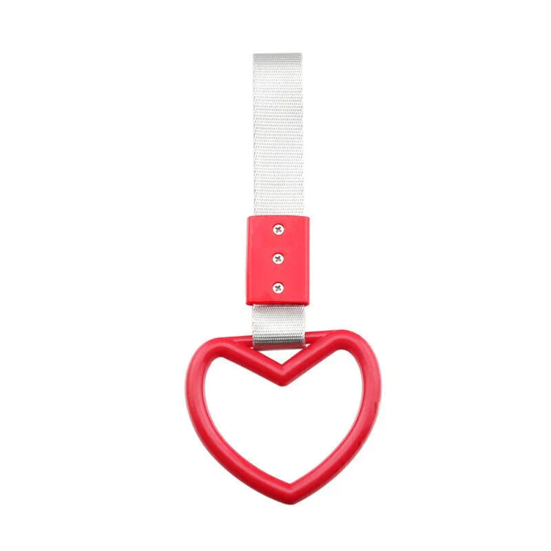Red Heart JDM Tsurikawa Ring Handle Strap for Train Bus