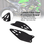 Real Carbon Fiber Foot Protection Board for Kawasaki ZX-6R 636 (2019–2025)