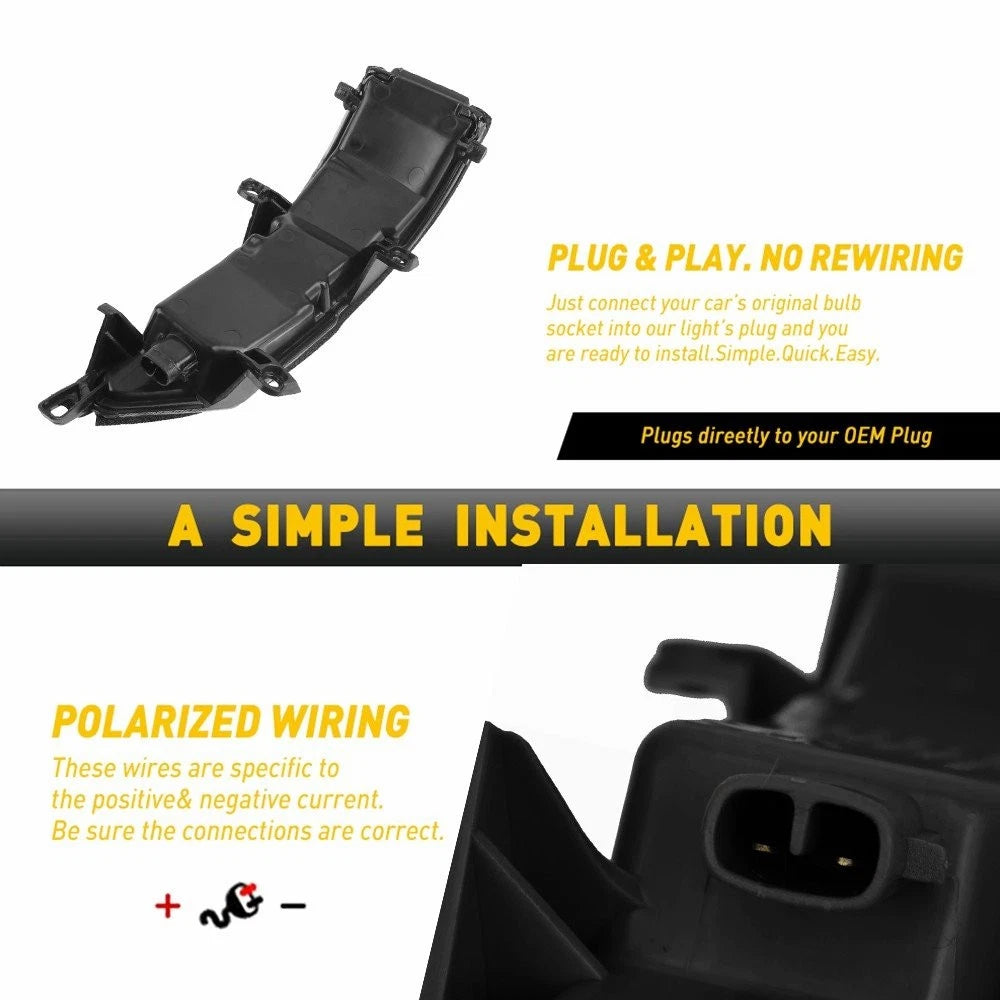 2X Amber LED Side Mirror Indicator Signal Light for Lexus LX570 GX460 (2010–2023)