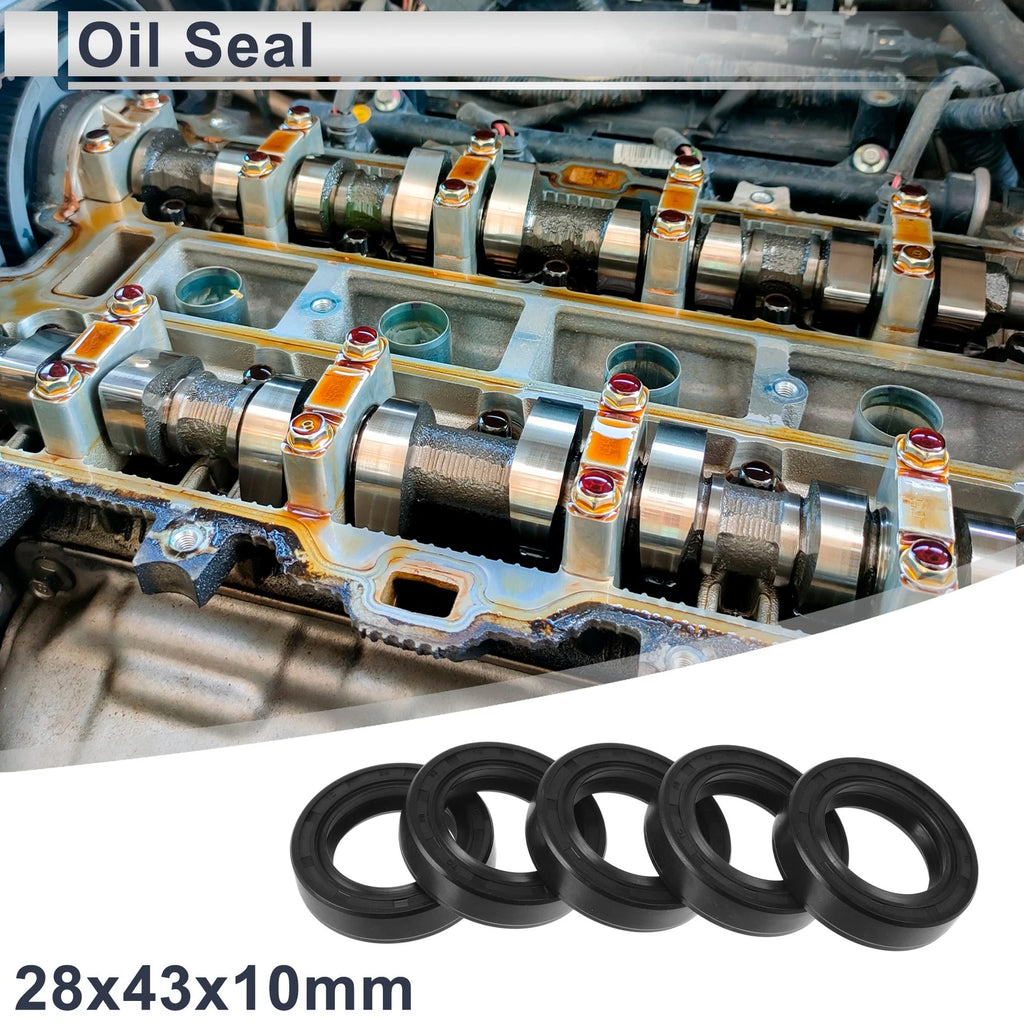 Set of 5 Oil Seal Rotary Shaft Seal TC Ring 28x43x10mm Nitrile Rubber